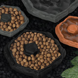 Maxbell Reptile Feeder Bowl Terrarium Accessories Food Dish for Gecko Snake Tortoise Black