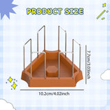 Maxbell Tortoise Feeding Dish Small Turtle Food Bowl for Bearded Dragon Semi Aquatic Brown