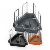 Maxbell Tortoise Feeding Dish Small Turtle Food Bowl for Bearded Dragon Semi Aquatic Brown
