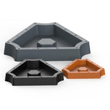 Maxbell Tortoise Feeding Dish Small Turtle Food Bowl for Bearded Dragon Semi Aquatic Brown