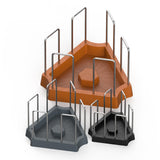 Maxbell Tortoise Feeding Dish Small Turtle Food Bowl for Bearded Dragon Semi Aquatic Brown