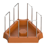 Maxbell Tortoise Feeding Dish Small Turtle Food Bowl for Bearded Dragon Semi Aquatic Brown