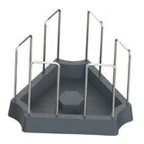 Maxbell Tortoise Feeding Dish Small Turtle Food Bowl for Bearded Dragon Semi Aquatic Gray