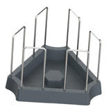 Maxbell Tortoise Feeding Dish Small Turtle Food Bowl for Bearded Dragon Semi Aquatic Gray