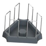 Maxbell Tortoise Feeding Dish Small Turtle Food Bowl for Bearded Dragon Semi Aquatic Gray