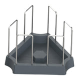 Maxbell Tortoise Feeding Dish Small Turtle Food Bowl for Bearded Dragon Semi Aquatic Gray