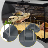 Maxbell Tortoise Feeding Dish Small Turtle Food Bowl for Bearded Dragon Semi Aquatic Gray