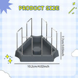 Maxbell Tortoise Feeding Dish Small Turtle Food Bowl for Bearded Dragon Semi Aquatic Gray