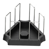 Maxbell Tortoise Feeding Dish Small Turtle Food Bowl for Bearded Dragon Semi Aquatic Black