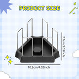 Maxbell Tortoise Feeding Dish Small Turtle Food Bowl for Bearded Dragon Semi Aquatic Black