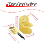 Maxbell Elevated Cat Bowl Non Slip Ergonomic Sturdy Pet Accessories Cat Litter Scoop Yellow