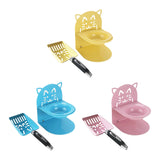 Maxbell Elevated Cat Bowl Non Slip Ergonomic Sturdy Pet Accessories Cat Litter Scoop Yellow