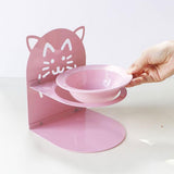 Maxbell Elevated Cat Bowl Non Slip Ergonomic Sturdy Pet Accessories Cat Litter Scoop Yellow