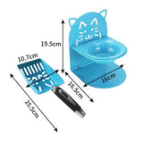 Maxbell Elevated Cat Bowl Non Slip Ergonomic Sturdy Pet Accessories Cat Litter Scoop Yellow