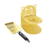 Maxbell Elevated Cat Bowl Non Slip Ergonomic Sturdy Pet Accessories Cat Litter Scoop Yellow
