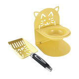Maxbell Elevated Cat Bowl Non Slip Ergonomic Sturdy Pet Accessories Cat Litter Scoop Yellow