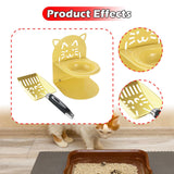 Maxbell Elevated Cat Bowl Non Slip Ergonomic Sturdy Pet Accessories Cat Litter Scoop Yellow