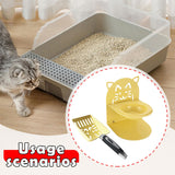 Maxbell Elevated Cat Bowl Non Slip Ergonomic Sturdy Pet Accessories Cat Litter Scoop Yellow