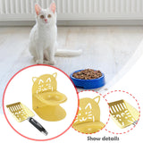 Maxbell Elevated Cat Bowl Non Slip Ergonomic Sturdy Pet Accessories Cat Litter Scoop Yellow