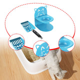 Maxbell Elevated Cat Bowl Non Slip Ergonomic Sturdy Pet Accessories Cat Litter Scoop Blue