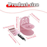 Maxbell Elevated Cat Bowl Non Slip Ergonomic Sturdy Pet Accessories Cat Litter Scoop Pink