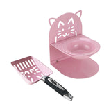 Maxbell Elevated Cat Bowl Non Slip Ergonomic Sturdy Pet Accessories Cat Litter Scoop Pink