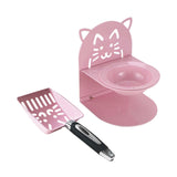 Maxbell Elevated Cat Bowl Non Slip Ergonomic Sturdy Pet Accessories Cat Litter Scoop Pink