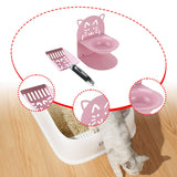Maxbell Elevated Cat Bowl Non Slip Ergonomic Sturdy Pet Accessories Cat Litter Scoop Pink