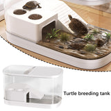 Maxbell Turtle Tank Multifunctional Area Hideout Box Turtle Terrarium Pets Accessory L