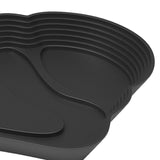 Maxbell Reptile Water Dish Tortoise Water Bath Bowl for Terrapin Tortoises Terrapins black