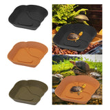 Maxbell Reptile Water Dish Tortoise Water Bath Bowl for Terrapin Tortoises Terrapins black