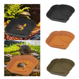 Maxbell Reptile Water Dish Tortoise Water Bath Bowl for Terrapin Tortoises Terrapins black