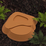 Maxbell Reptile Water Dish Tortoise Water Bath Bowl for Terrapin Tortoises Terrapins Light Brown