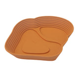Maxbell Reptile Water Dish Tortoise Water Bath Bowl for Terrapin Tortoises Terrapins Light Brown