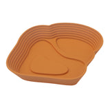 Maxbell Reptile Water Dish Tortoise Water Bath Bowl for Terrapin Tortoises Terrapins Light Brown