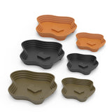 Maxbell Reptile Food Water Bowl with Ramp Turtle Bathing Pool for Turtle Snake Gecko Black