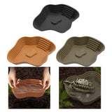 Maxbell Reptile Food Water Bowl with Ramp Turtle Bathing Pool for Turtle Snake Gecko Black
