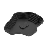 Maxbell Reptile Food Water Bowl with Ramp Turtle Bathing Pool for Turtle Snake Gecko Black