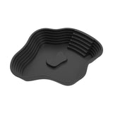 Maxbell Reptile Food Water Bowl with Ramp Turtle Bathing Pool for Turtle Snake Gecko Black