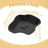 Maxbell Reptile Food Water Bowl with Ramp Turtle Bathing Pool for Turtle Snake Gecko Black