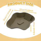 Maxbell Reptile Food Water Bowl with Ramp Turtle Bathing Pool for Turtle Snake Gecko Dark Green