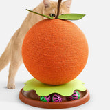 Maxbell Sisal Covered Scratching Post Fun Cat Scratcher for Kittens Indoor Cats Play Orange