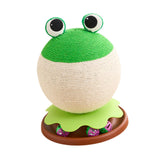 Maxbell Sisal Covered Scratching Post Fun Cat Scratcher for Kittens Indoor Cats Play Frog