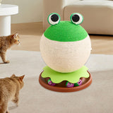 Maxbell Sisal Covered Scratching Post Fun Cat Scratcher for Kittens Indoor Cats Play Frog