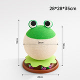 Maxbell Sisal Covered Scratching Post Fun Cat Scratcher for Kittens Indoor Cats Play Frog