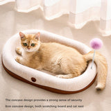 Maxbell Kitten Interactive Toy Play Grinding Claw Training Toys Cat Scratching Board with Spring Ball