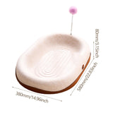 Maxbell Kitten Interactive Toy Play Grinding Claw Training Toys Cat Scratching Board with Spring Ball