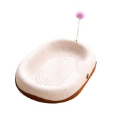 Maxbell Kitten Interactive Toy Play Grinding Claw Training Toys Cat Scratching Board with Spring Ball