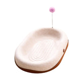 Maxbell Kitten Interactive Toy Play Grinding Claw Training Toys Cat Scratching Board with Spring Ball