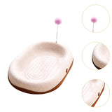 Maxbell Kitten Interactive Toy Play Grinding Claw Training Toys Cat Scratching Board with Spring Ball